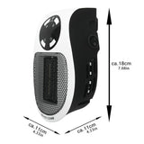 500W Portable Mini Electric Plug-In Wall Heater Handy Room Blower Fan Radiator
