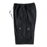 Men Casual Cargo Short Pants Hiking Elastic Waist Drawstring Pants Plus Size