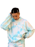 Women's Tie Dye Hoodie Long Sleeve Hooded Sport Gym Casual Loose Sweatshirt Tops