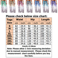 Women Casual Loose Gradient Printed Wide Leg Trouser Yoga Sport Pants Drawstring