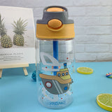 CVLIFE 16-Ounce Children Kids Boys Girls Water Bottle With Straw for School Leak-Proof