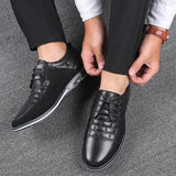 Mens Pointed Toe Loafers Leather Formal Business Dress Shoes