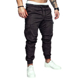Mens Loose Sports Trousers Solid Color Pants Long Joggers Running Fit Sweatpants