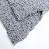 Womens Fuzzy Knitted Sweater Sherpa Fleece Side Slit Full Sleeve Jumper Outwears