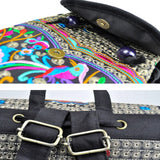 Women's Retro Handmade Embroidery Crossbody Bag Handbag Purses Shoulder Bag Tote