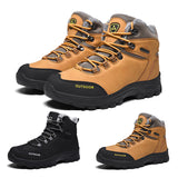 Mens Womens Winter Ankle Snow Hiking Boots Warm Wear Resistant Non Slip Soft Lined Outdoor Shoes