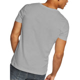 Men's Cotton Casual Short Sleeve V Neck Tops T-shirt Blouse Pullover Basic Tee