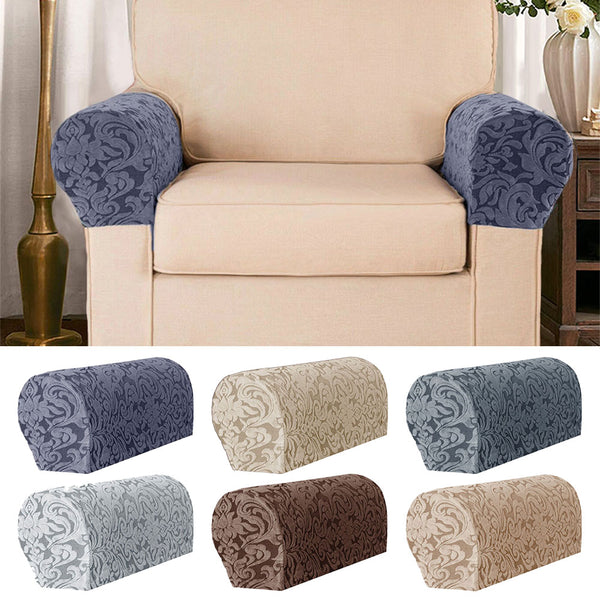 2Pcs Sofa Couch Stretch Armrest Covers Chair Furniture Arm Protectors Slipcovers