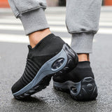 Women's Sock Sneakers Mesh Air Cushion Platform Walking Slip on Shoes Size 4.5-10