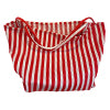 Striped Canvas Beach Tote Casual Daily Travel Shoulder Bag Handbag Shopping Bag