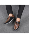 Mens Pointed Toe Loafers Leather Formal Business Dress Shoes
