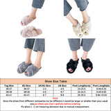 Women Cross Band Slippers,Soft Plush Fuzzy Open Toe Indoor Warm House Shoes