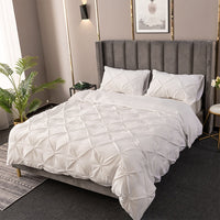 2/3Pcs Twist Flower Duvet Quilt Cover Set Queen King Size Bedding Set+Pillowcase