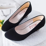 Womens Pumps Slip On High Wedge Heels Shoes Party Dress Shoes
