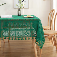 Lace Tassels Table Cloth Cover Rectangle Square Tablecloth Wedding Dining Decor