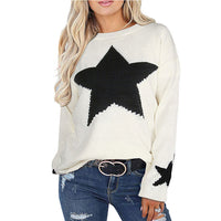 Women Winter Baggy Chunky Knit Jumper Pullover Top Sweater Sweatshirt Ladies Star Knitwear Tops