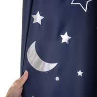 Fashion Curtain 6 Colors Moon Star Blackout Curtains Eyelet Grommet Top Darkening Blockout Curtain For Kids Boy Girl Room