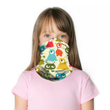 Ice Silk Kids Balaclava Tube Scarf Headband Face Mask Neck Gaiter Wrap Bandana