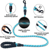5FT Dog Leash Lead Padded Handle Reflective Nylon Rope Training Walking Harness