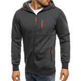 Men's Hoodie Zip-up Smart Casual Sweatshirt Hooded Regular Fit Jumper Pockets