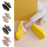 Women's Cozy Casual Slippers Waterproof Indoor Plush House Lightweight Shoes