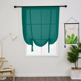Tie Up Window Curtains, Sheer Window Drapes,Short Curtain Scarf,Cafe Kitchen Curtain Valance,Rod Pocket Curtain Panel