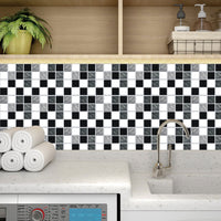 24Pcs Floral Mosaic Tile Stickers Self Adhesive Home Wall Decor Transfers Decal