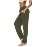 Women Loose Yoga Pants Trousers Fitness Sports Wide Leg Pants Legging Drawstring