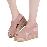 Women's Increase Height Sandals Buckle Wedge Sandal Open Toe Platform Sandals