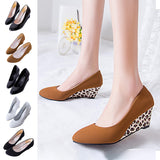 Womens Pumps Slip On High Wedge Heels Shoes Party Dress Shoes