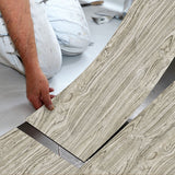 Wooden Wall Floor Planks Floor Tiles- Simple Peel and Stick Application for Kitchen Bathroom Living Room Flooring Materials
