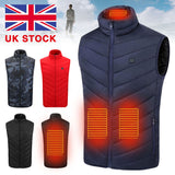 Unisex Electric Heated Vest Heating Coat Jacket USB Body Winter Warmer Windproof