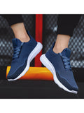 Men's Mesh Sneakers Breathable Lace up Running Athletic Walking Sport Shoes Lightweight