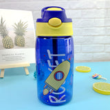 CVLIFE 16-Ounce Children Kids Boys Girls Water Bottle With Straw for School Leak-Proof