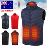 Unisex Electric Heated Vest Heating Coat Jacket USB Body Winter Warmer Windproof