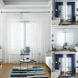 Triangle Tulle Voile Window Curtain Drape Panel Sheer Scarf Valances Home Decor