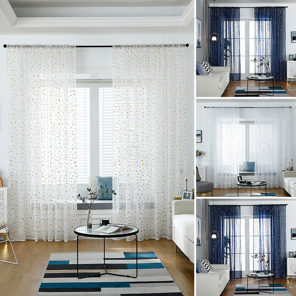 Triangle Tulle Voile Window Curtain Drape Panel Sheer Scarf Valances Home Decor