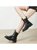 Ankle Chelsea Boots Ladies Pull on Casual Shoes Waterproof Short Rain Boots