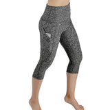 Women's Capri Yoga Pants High Waist Leggings Cropped Pocket Fitness Sports Gym