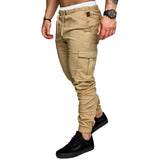 Mens Loose Sports Trousers Solid Color Pants Long Joggers Running Fit Sweatpants