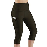 Women's Capri Yoga Pants High Waist Leggings Cropped Pocket Fitness Sports Gym