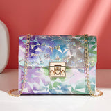 Women PU Leather Shoulder Bag Messenger Cross Body Clutch Purse With Chain Strap
