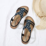 Women's Boho Rhinestone Casual Sandals Summer Beach Flip Flops Size 4.5-11.5