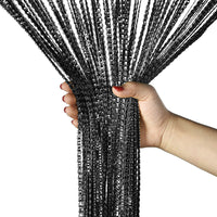 HANGING BEADED CURTAIN STRING DOOR WINDOW CURTAINS TASSEL FLY SCREEN PANEL
