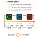 Unisex Electric Heated Vest V-Neck Jacket Waistcoat Thermal Heating Winter Warm