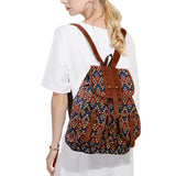 Women Vintage Backpack Handmade Knit Travel School Shoulder Bag Satchel Rucksack