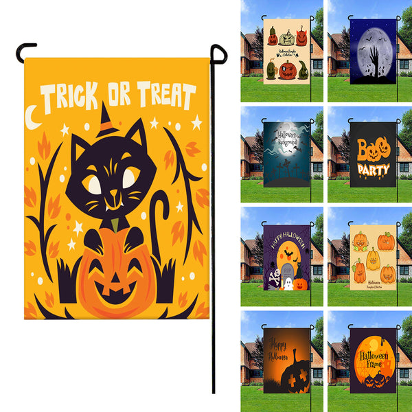 Halloween Fall Garden Flag Seasonal Garden Flags Vertical Double Sided Holiday Yard Flags for Outdoor Decorations, Ghost Pumpkin