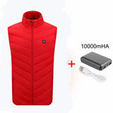 Unisex Electric Heated Vest Heating Coat Jacket USB Body Winter Warmer Windproof