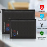 Fireproof Waterproof Document Bag Money Cash File Envelope Safe Zip Case Pouch