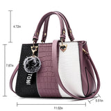 Women Leather Shoulder Crossbody Bag Top Handle Satchel Handbag Crocodile Printed Tote Purse for Mom Girl Girlfriend Gifts